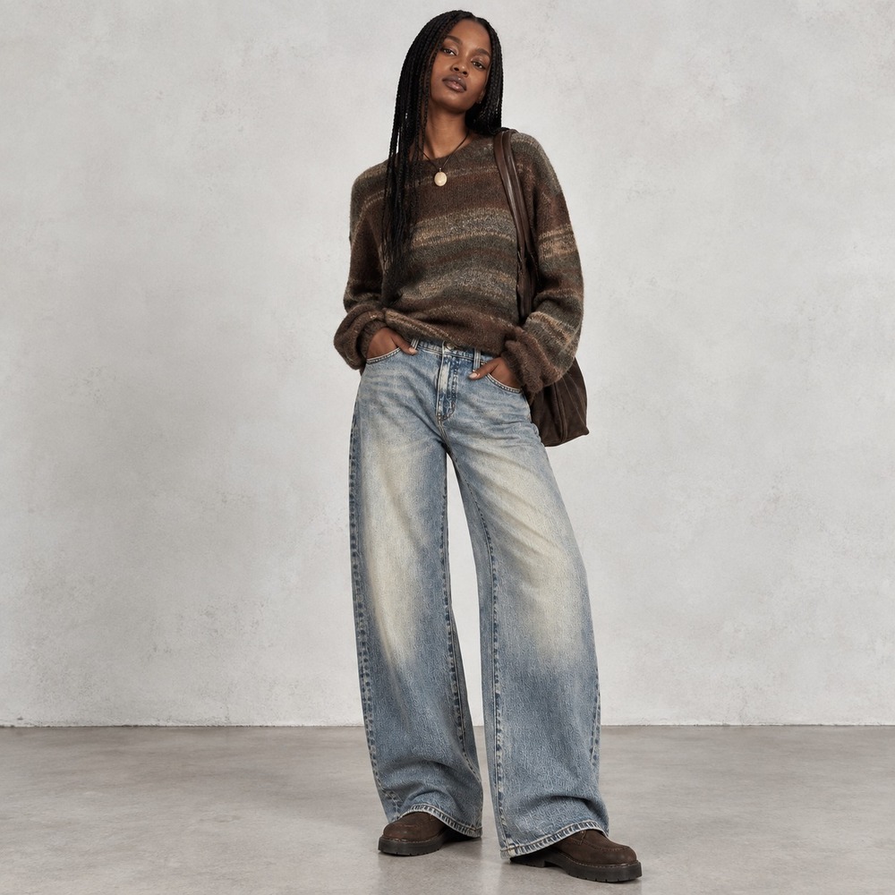 J.Crew Slim Wideleg Women's Denim Jeans Indie Style Faded Blue Size 29T
